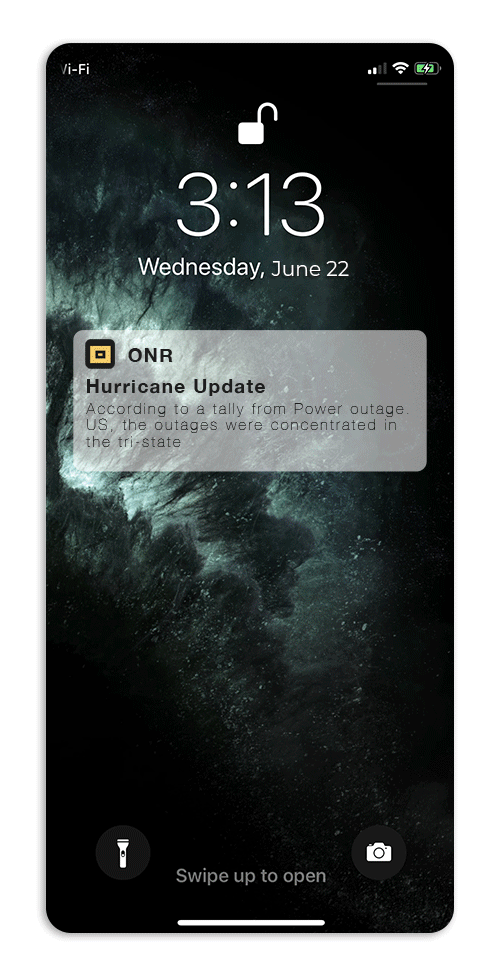 ONR Notifications Hurricane